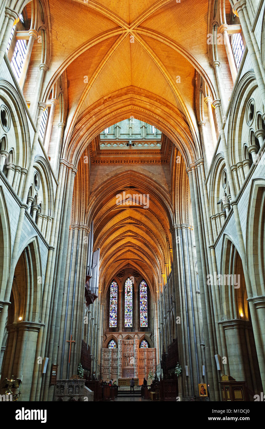 interior of truro cathedral cornwall, england, uk. Stock Photo