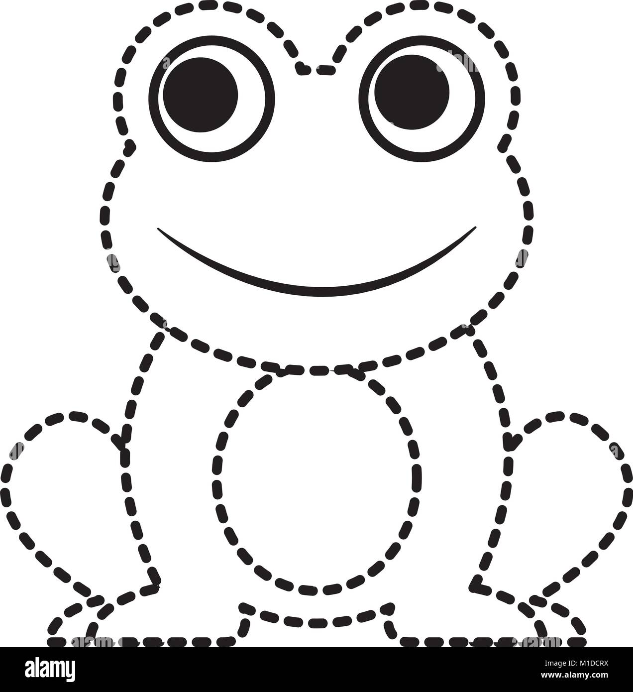 frog cute animal sitting cartoon Stock Vector Image & Art - Alamy