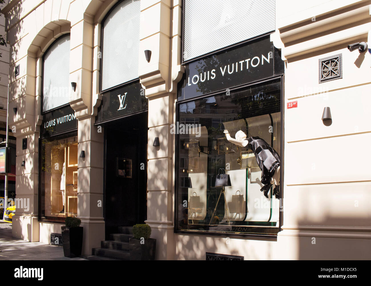 French brand name, Louis Vuitton, handbag store building in Sannomiya,  Kobe. Corner view. A very popular brand in Japan with stores in most towns  Stock Photo - Alamy