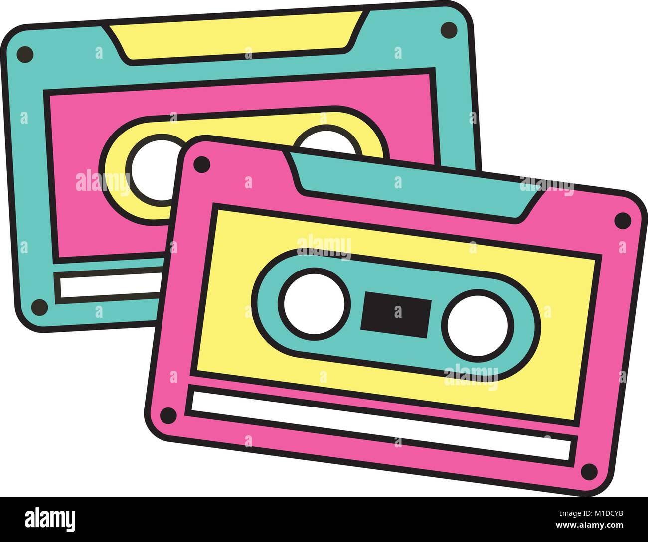 cassettes recorder tape music vintage Stock Vector Image & Art - Alamy