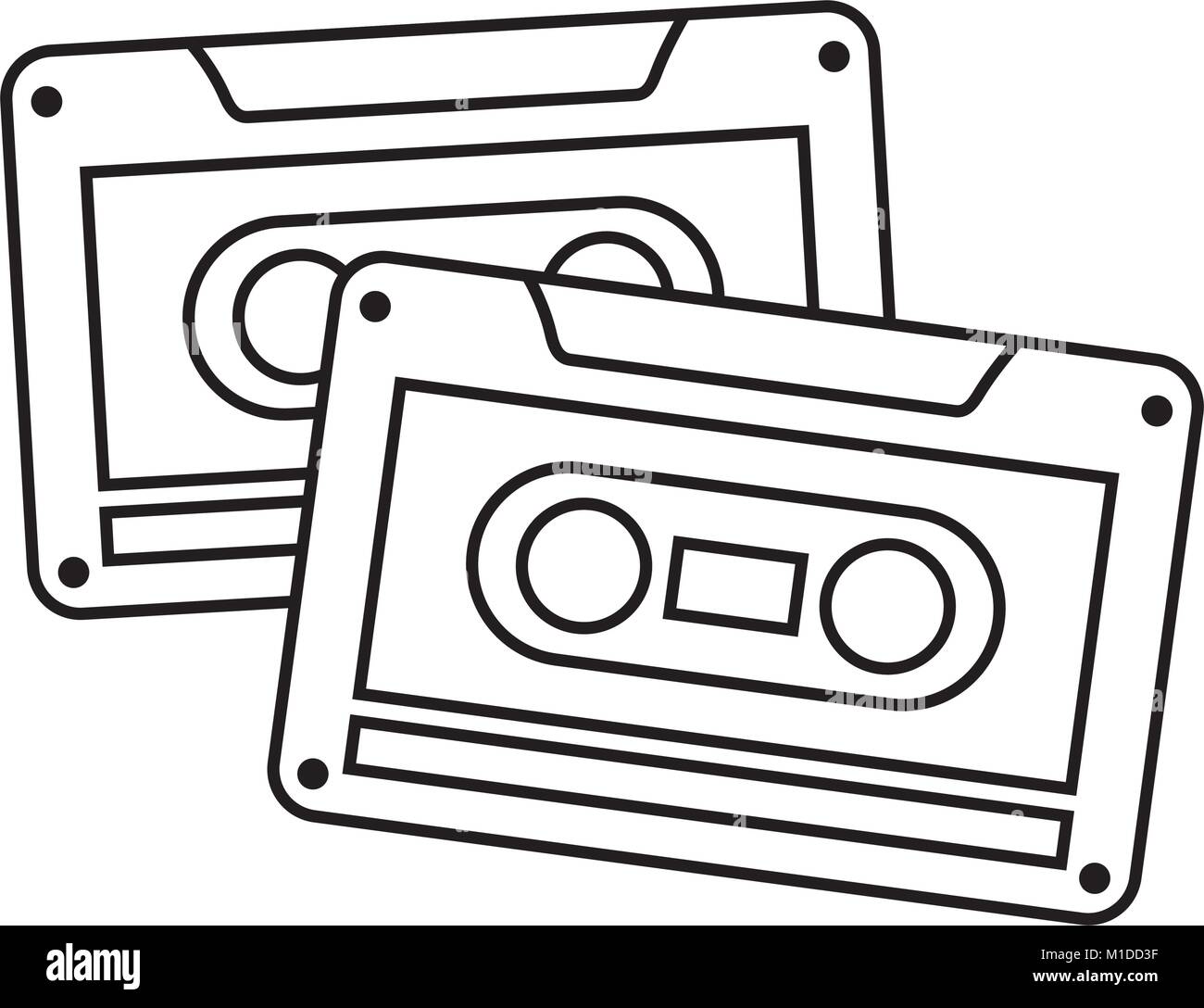 cassettes recorder tape music vintage Stock Vector Image & Art Alamy