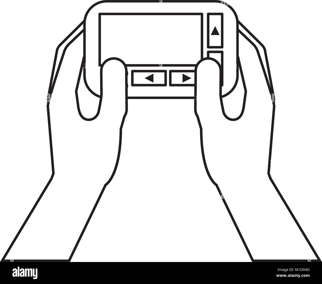 hand holding pager digital button Stock Vector Image & Art Alamy