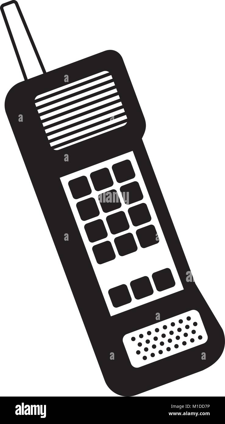 Old Mobile Phone Vintage Communication Icon Stock Vector Image Art Alamy