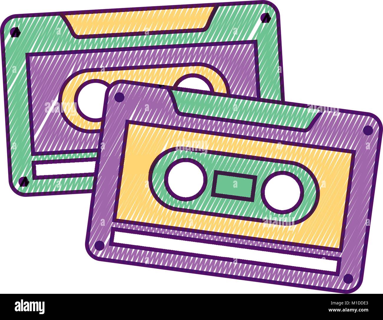 cassettes recorder tape music vintage Stock Vector Image & Art Alamy