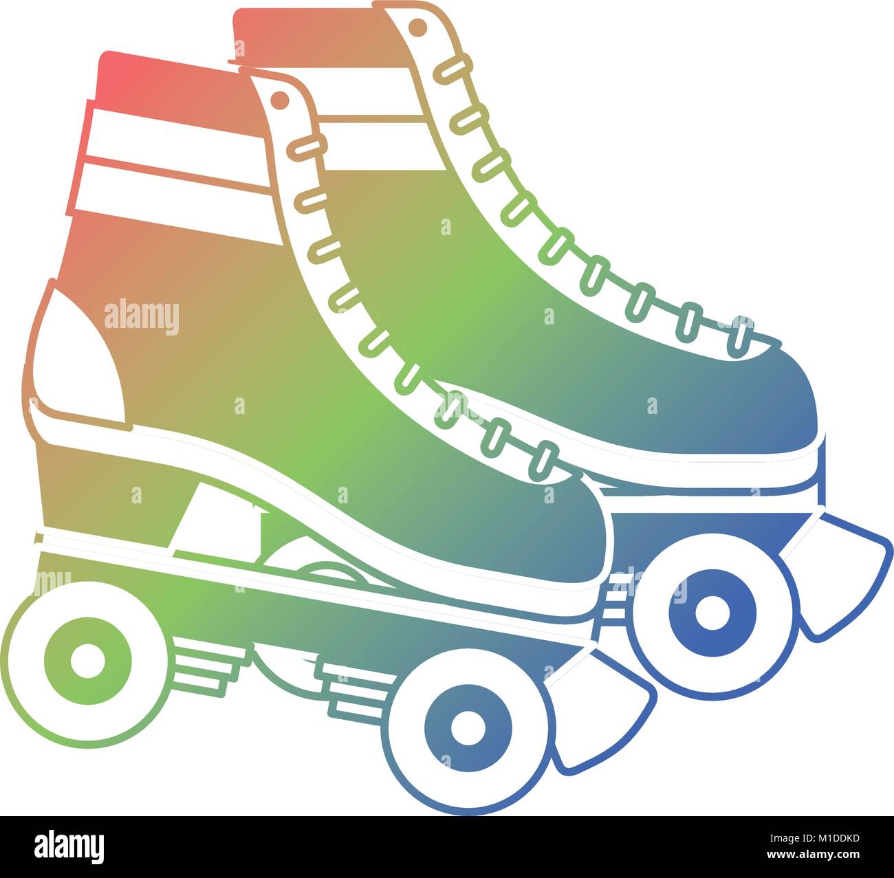 retro roller skates wheels trendy vintage Stock Vector Image & Art Alamy