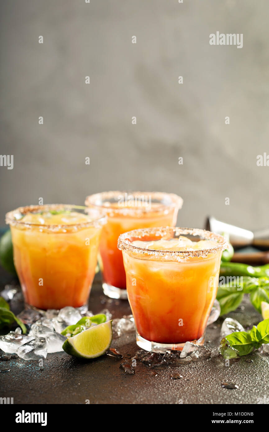 Tequila sunrise margarita Stock Photo Alamy
