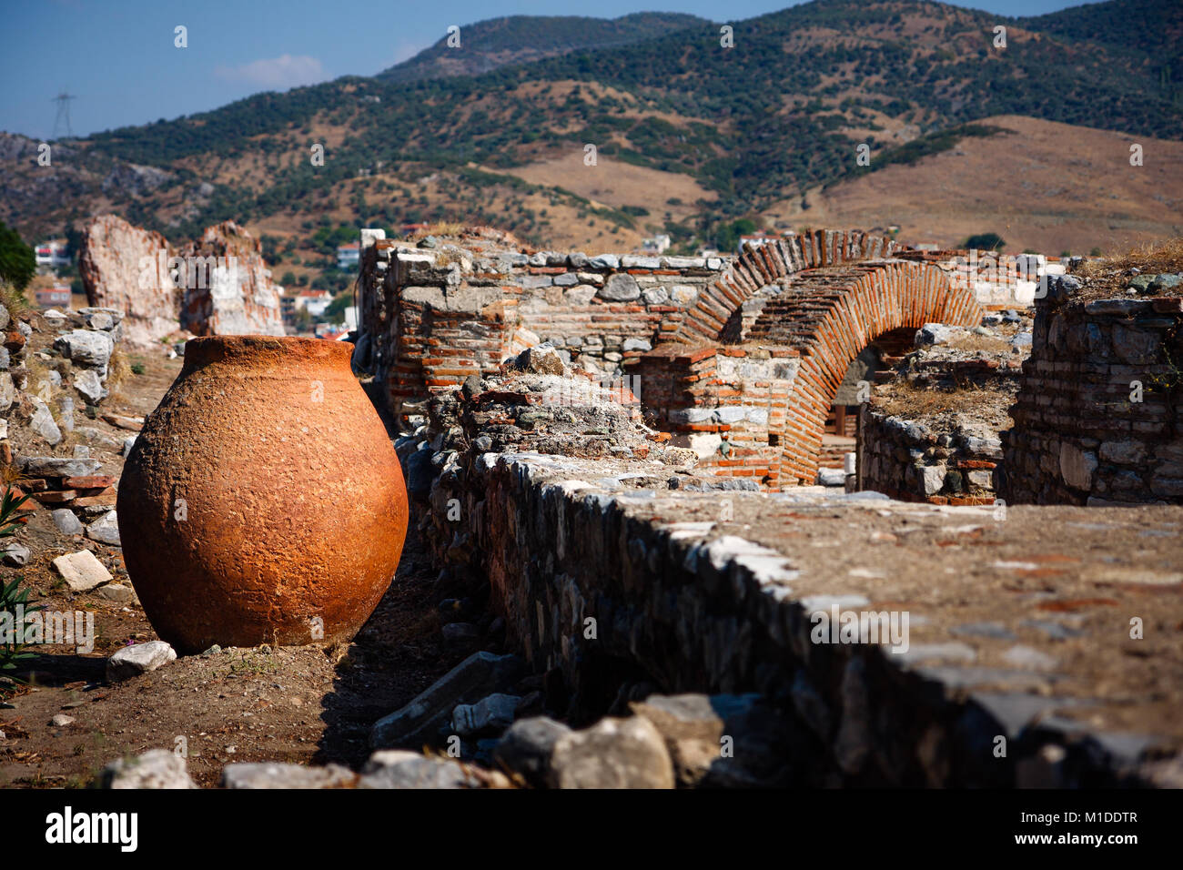 Ruins of the Basilica of St. John the Apostle in Selcuk / Ephesus. Turkey Stock Photo