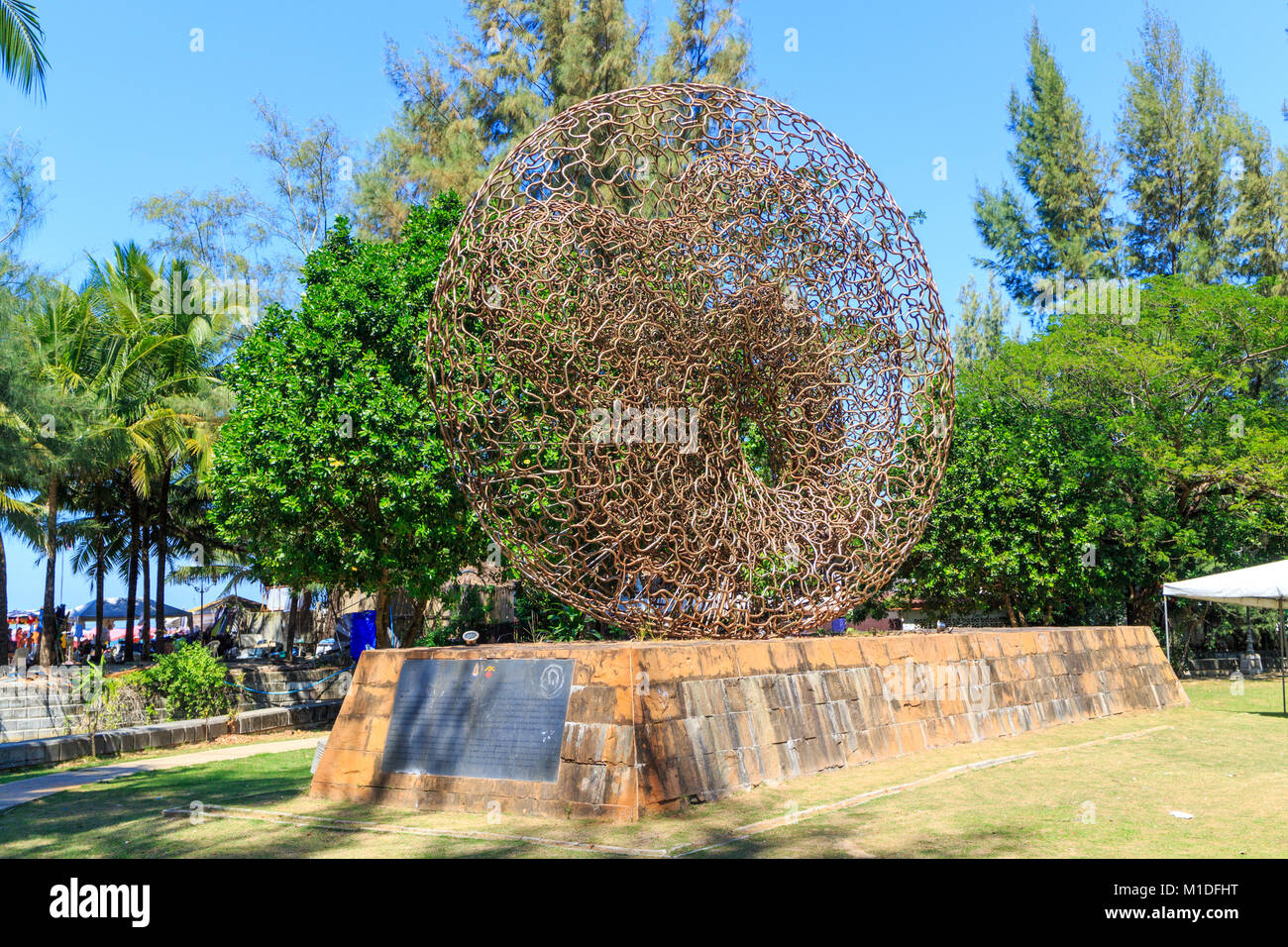 Tsunami memorial sculpture, Kamala, Phuket, Thailand Stock Photo - Alamy