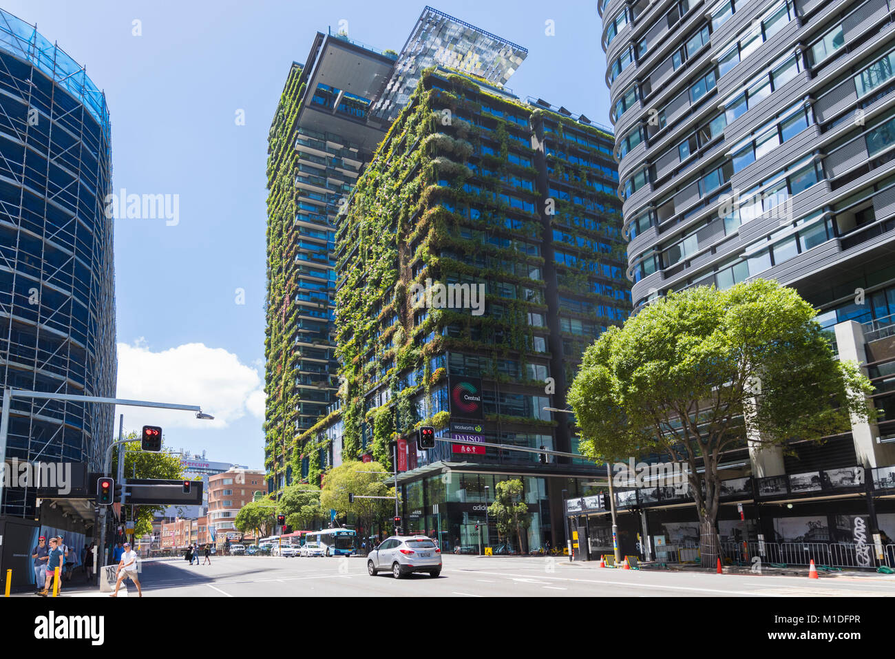 Green living tower  One Central Park, Chippendale, Sydney, NSW, Australia Stock Photo