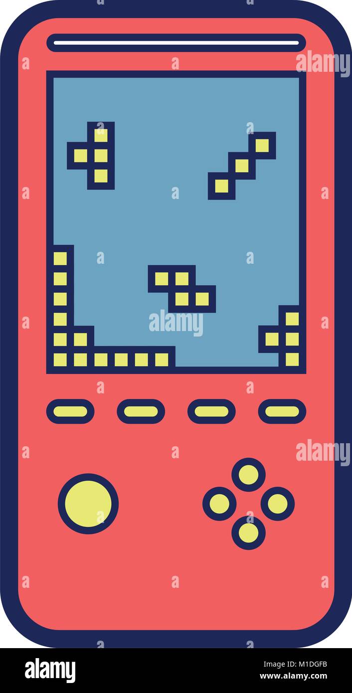 retro portable video game console device vector illustration Stock ...