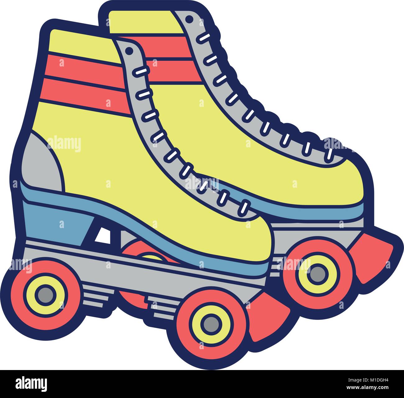 Roller Skates Vector Vectors Stock Photos & Roller Skates Vector