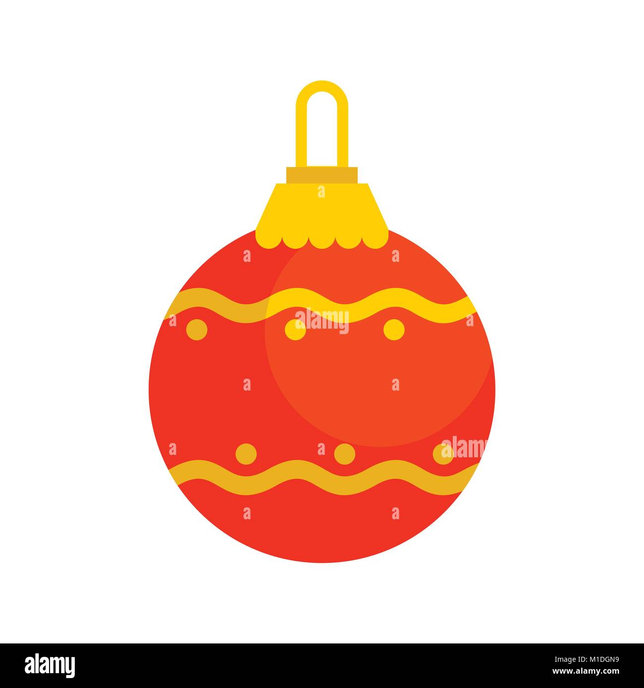 Red Decorative Christmas Ball Vector Graphic Illustration Sign Symbol ...