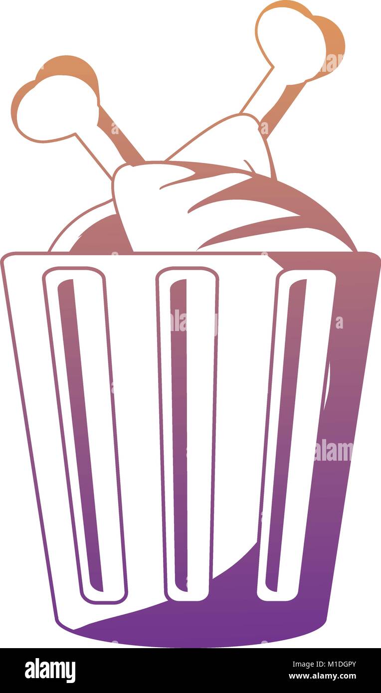 Bucket Of Chicken Legs Stock Vector Image & Art Alamy