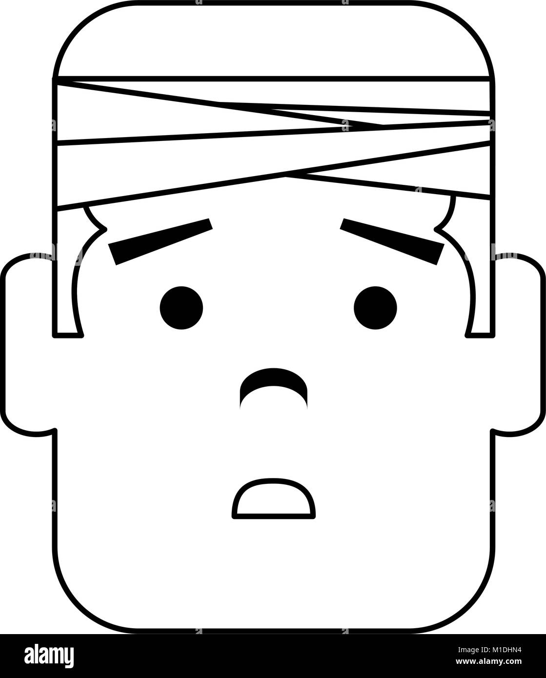 Cartoon head bandage Black and White Stock Photos & Images Alamy
