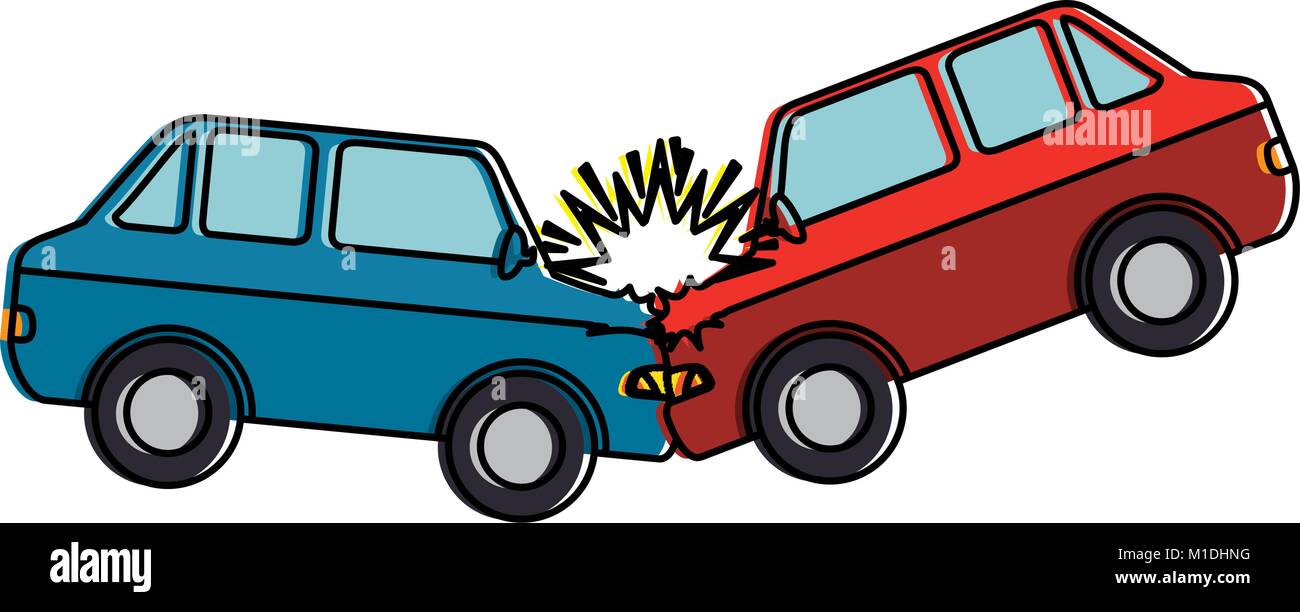 cars crash accident icon vector illustration design Stock Vector Image ...