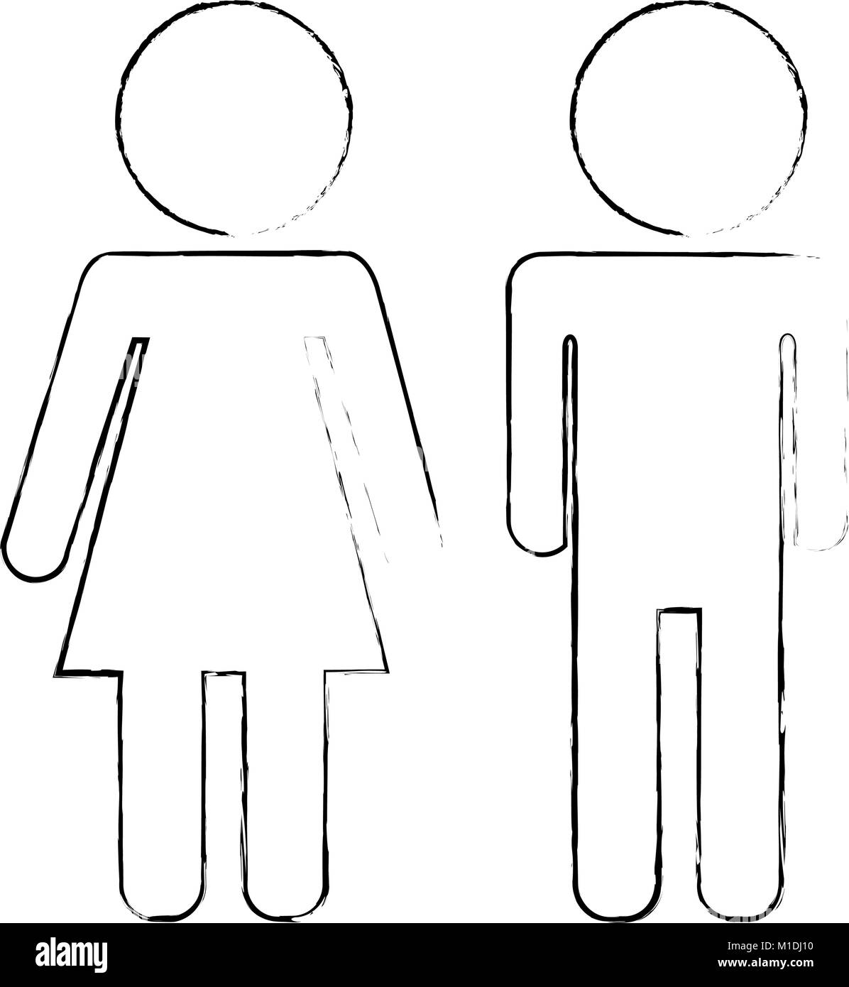 couple silhouette isolated icon vector illustration design Stock Vector ...