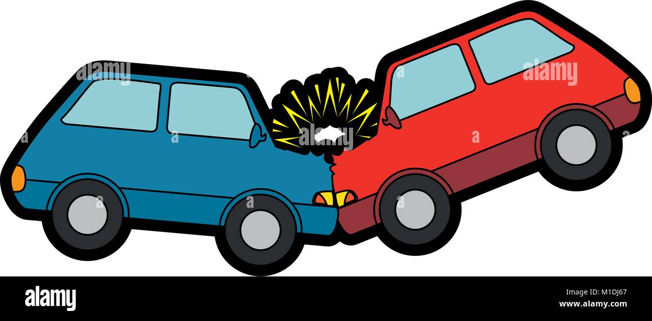 cars crash accident icon vector illustration design Stock Vector Image ...