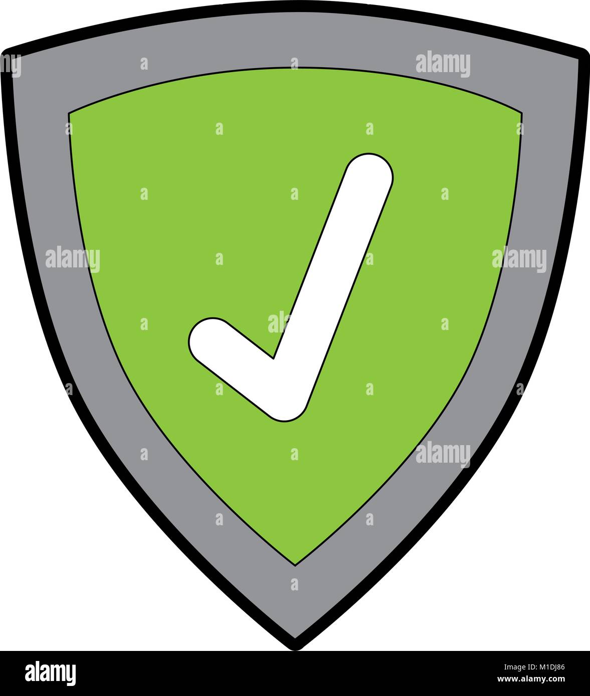 shield with check icon vector illustration design Stock Vector Image ...