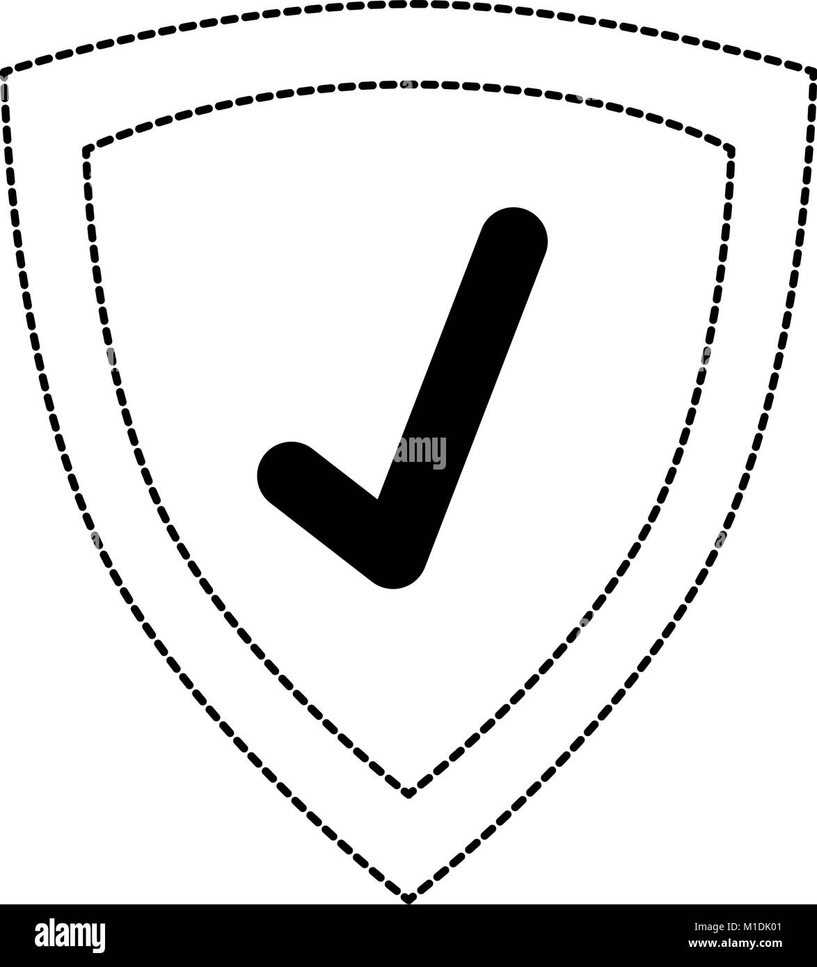 shield with check icon vector illustration design Stock Vector Image ...