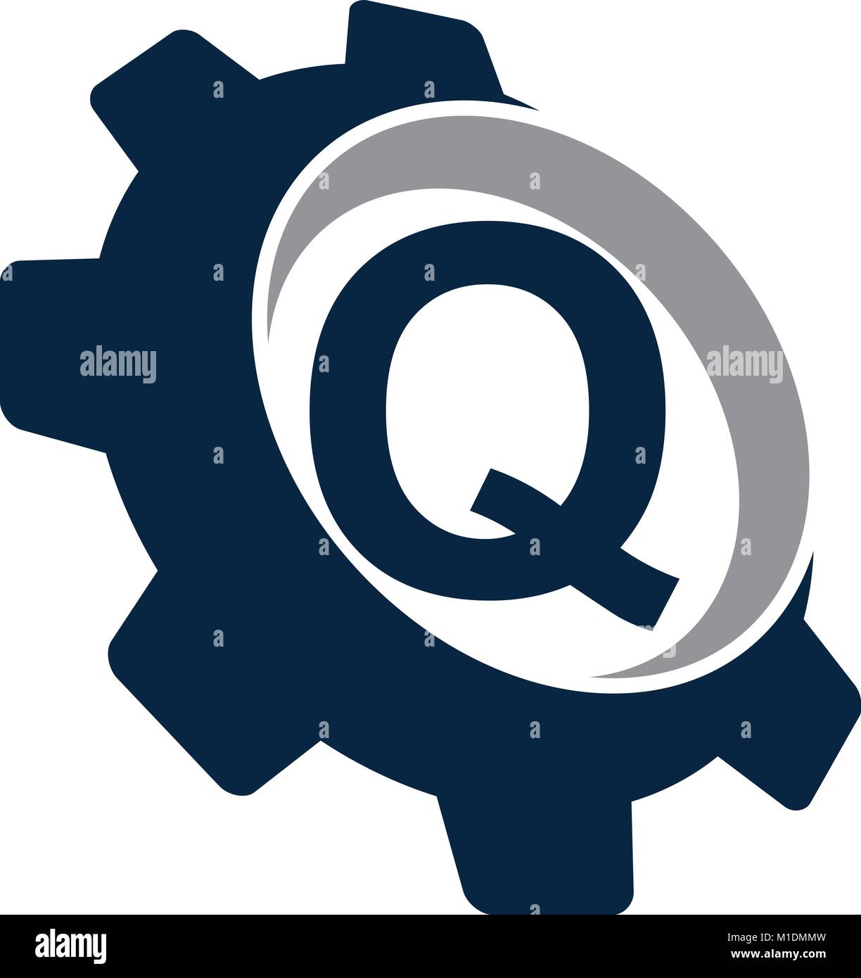 Gear icon Letter Q Stock Vector Image & Art - Alamy