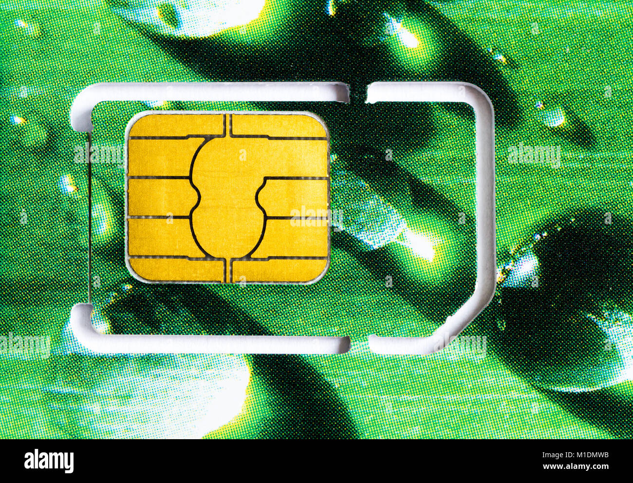 SIM card mobile phone operator closeup Stock Photo Alamy