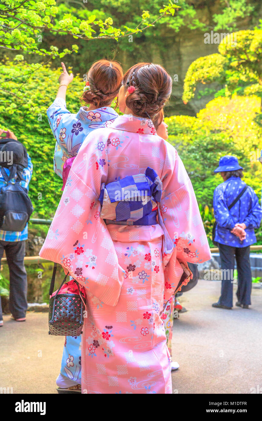 Japanese in zen garden Stock Photo Alamy