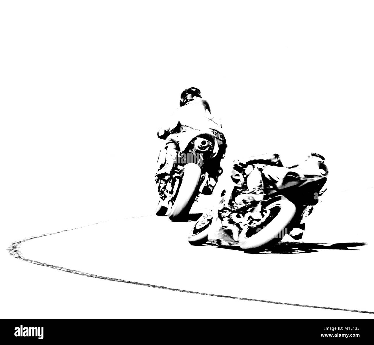 Artistic abstract motorcycles Stock Photo