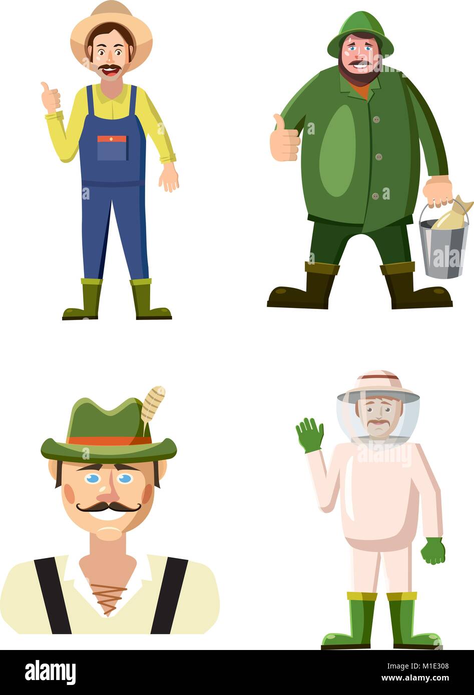 Farmer icon set, cartoon style Stock Vector Image & Art - Alamy