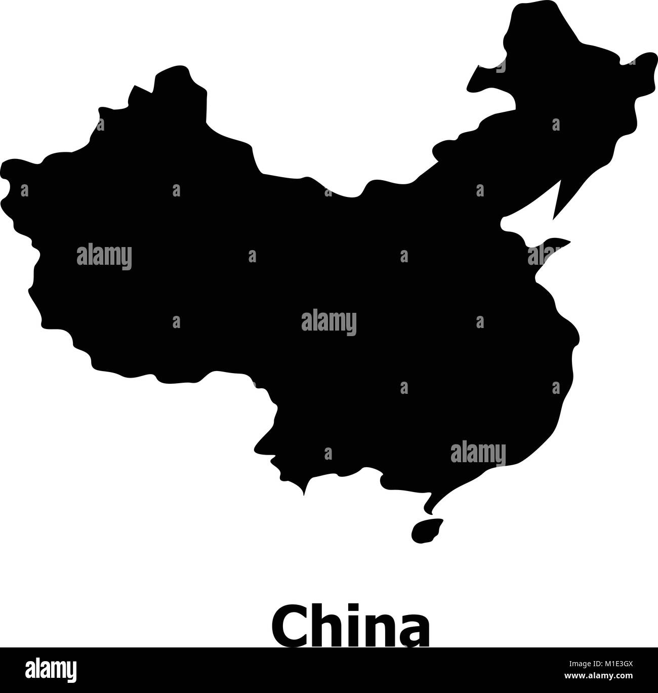 China map icon, simple style Stock Vector