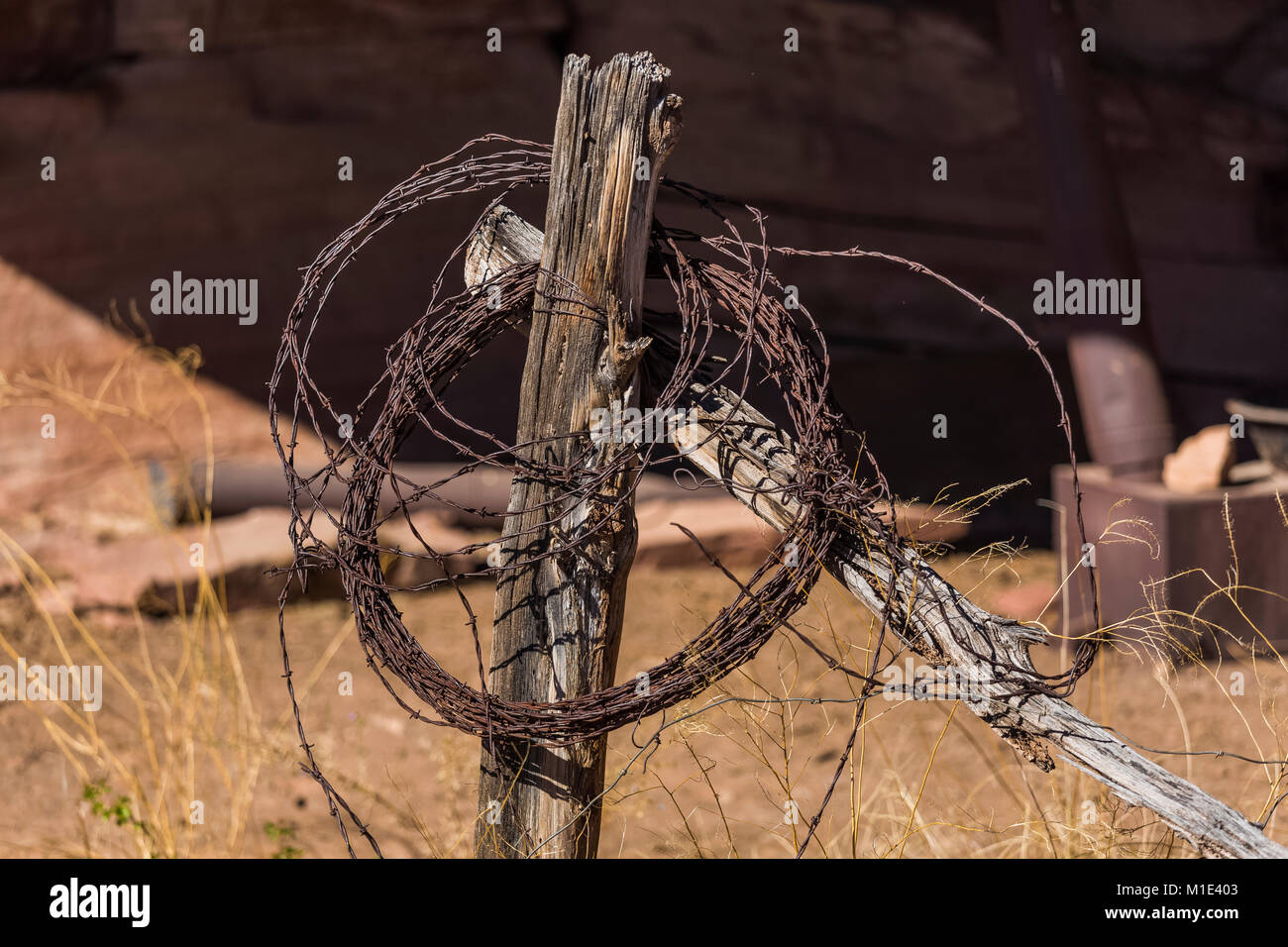 Barbed wire coil hires stock photography and images Alamy