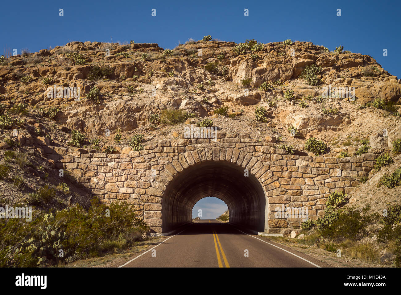 Stone Arch Entrance Wall at Big Bend National Park in Texas Stock Photo