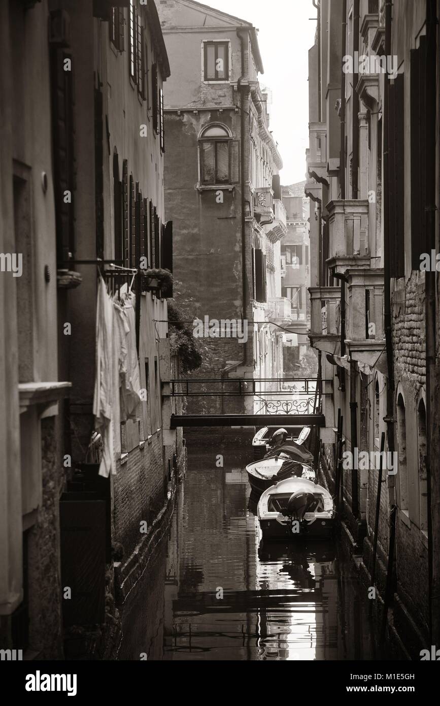 Venice canal view with historical buildings. Italy Stock Photo - Alamy