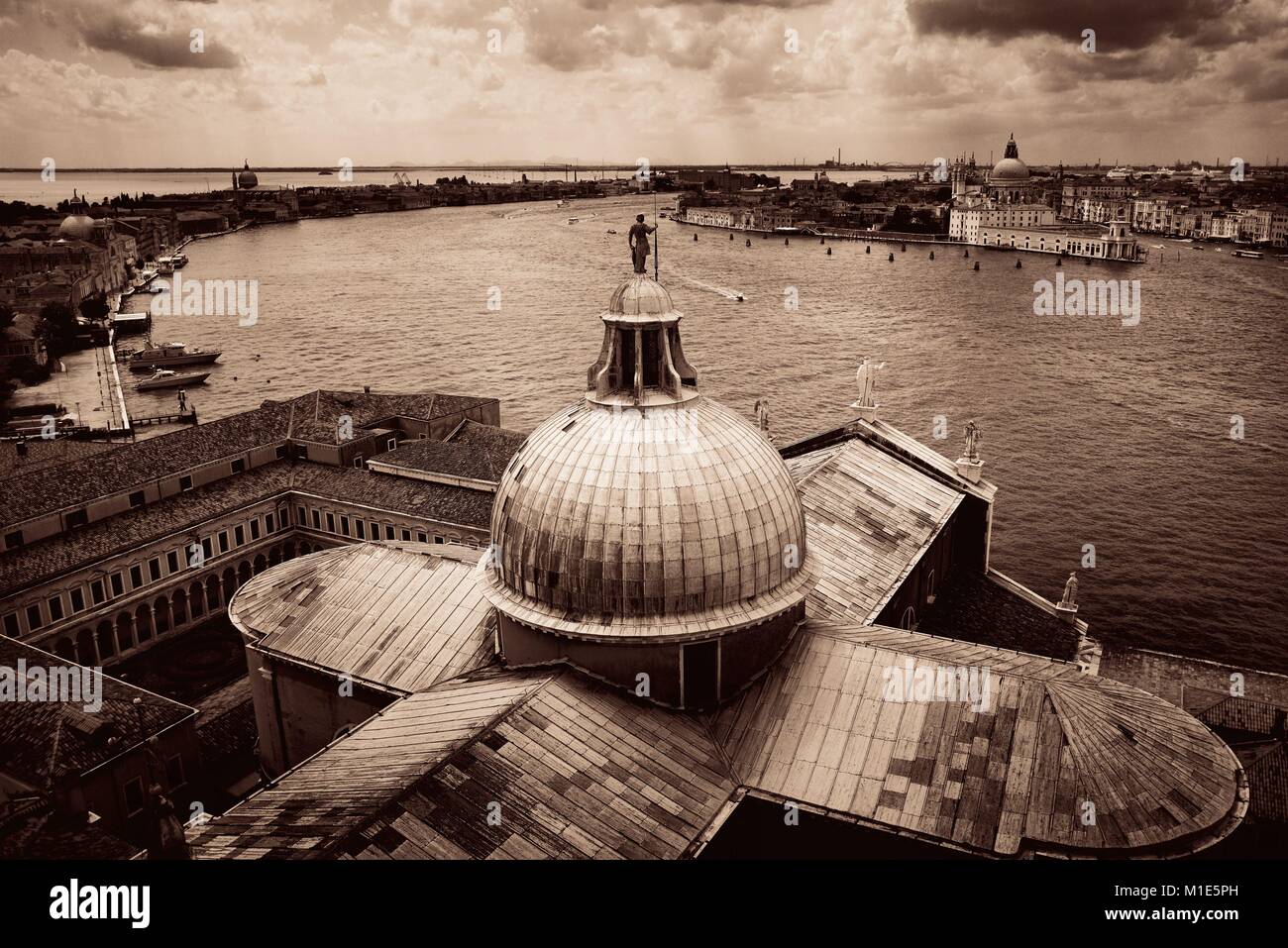 Venice viewed from top of church San Giorgio Maggiore in Italy Stock ...