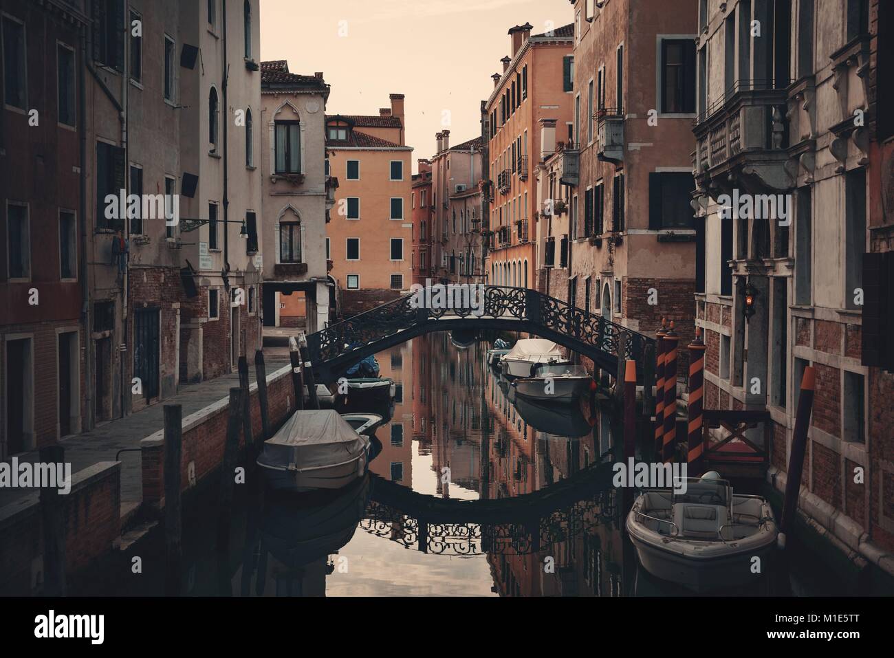 Venice canal view with historical buildings. Italy Stock Photo - Alamy