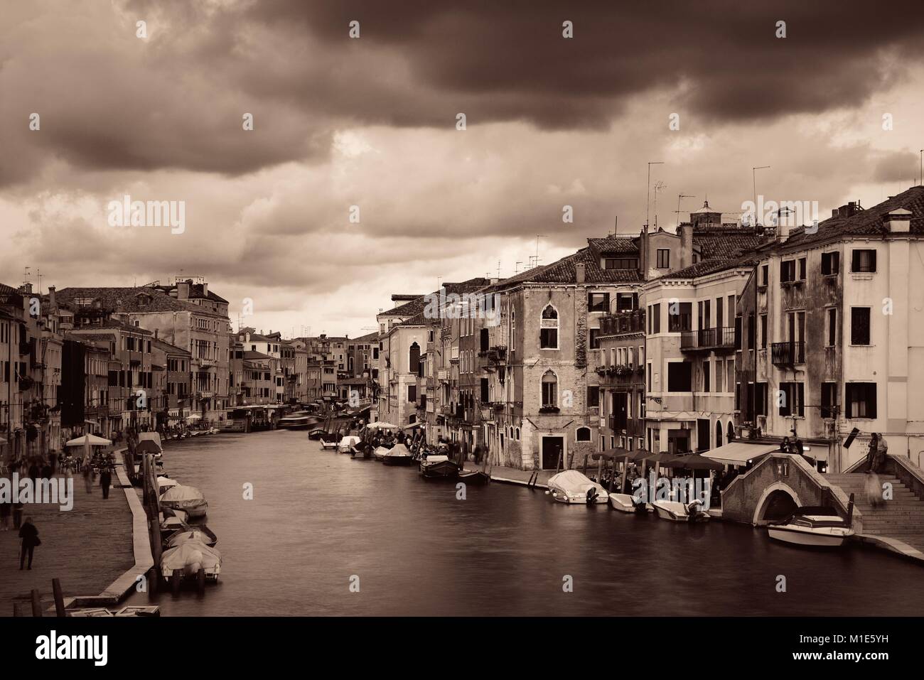 Venice canal view with historical buildings. Italy Stock Photo - Alamy