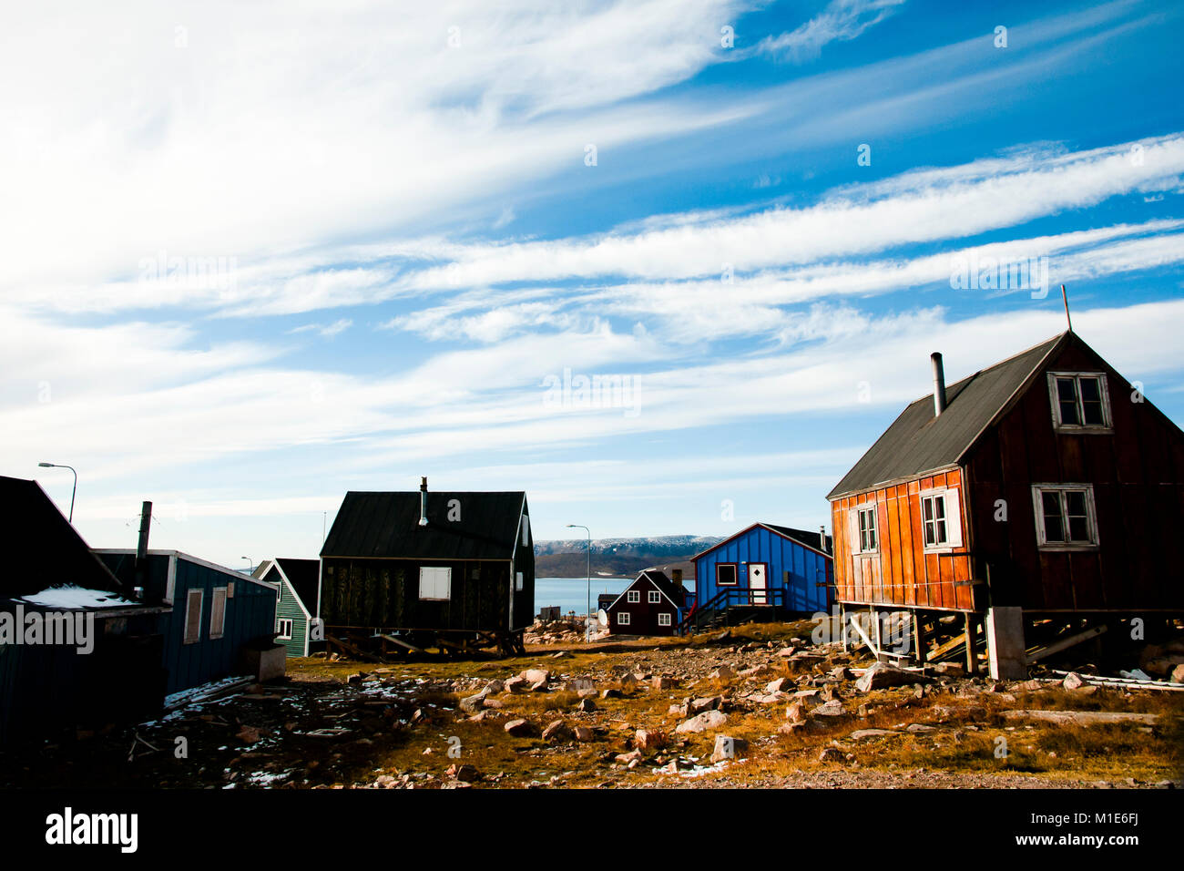 Ittoqqortoormiit Village Greenland Stock Photo Alamy