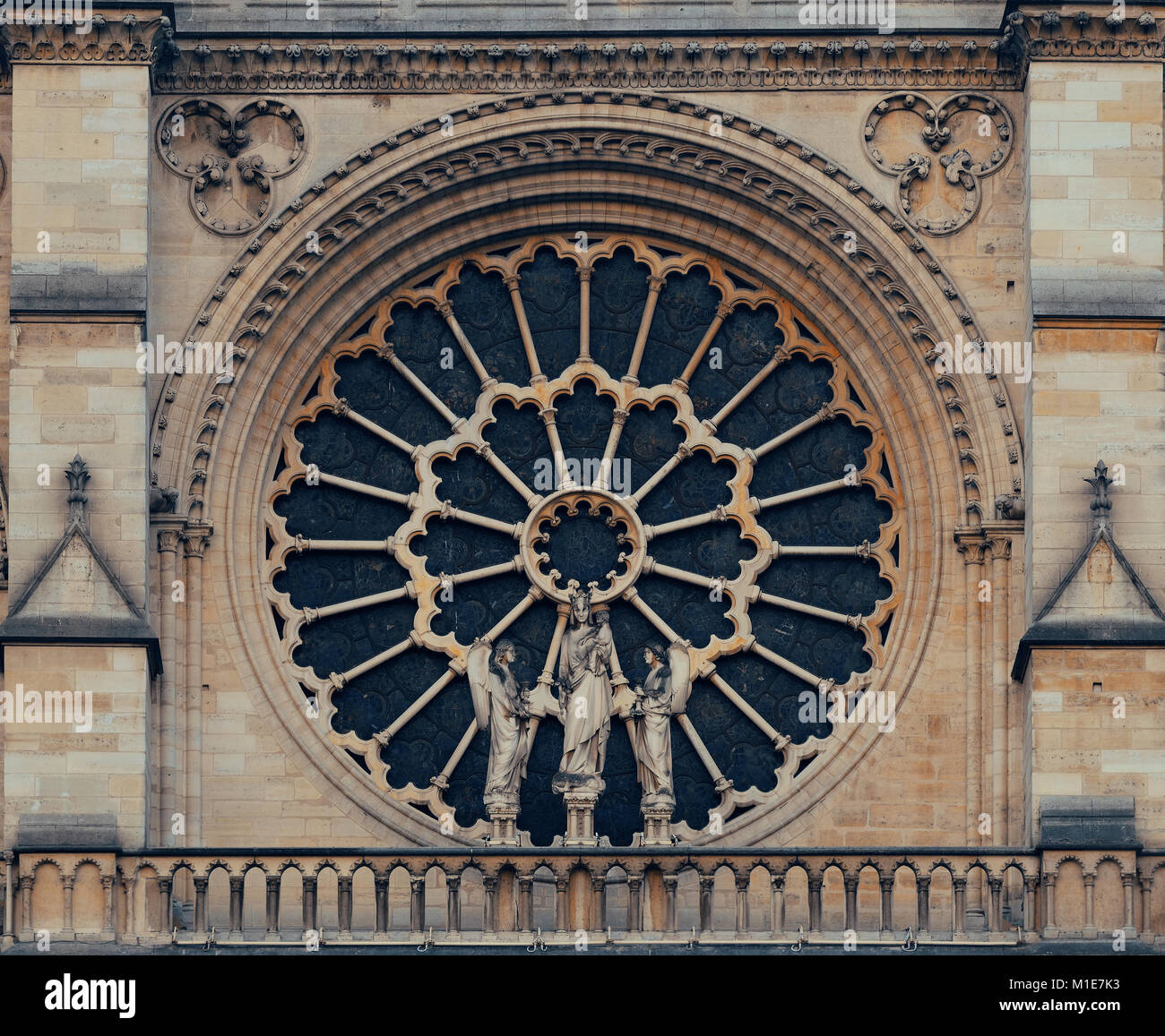 Notre Dame de Paris closeup view as the famous city landmark Stock ...