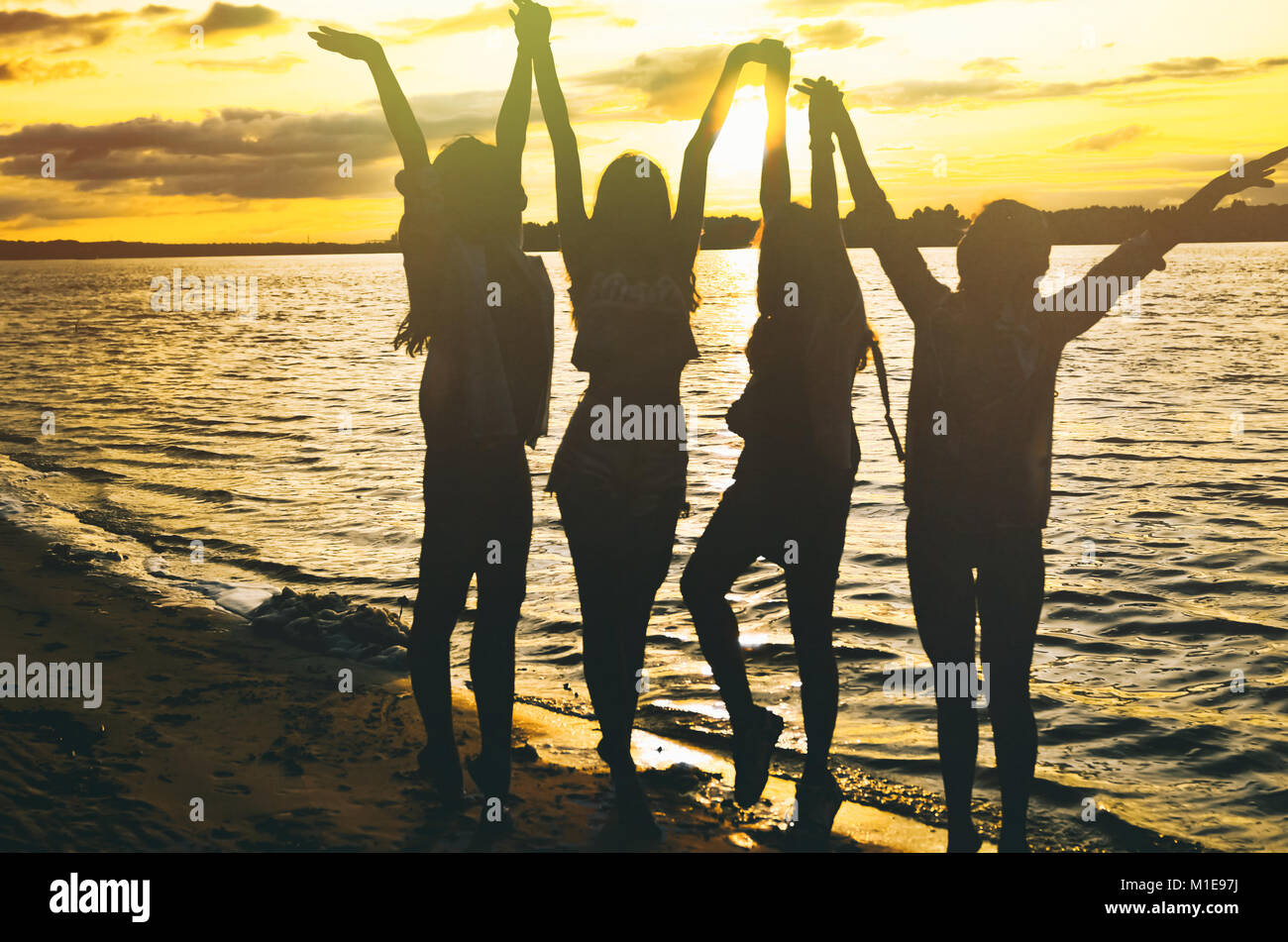 Young Woman Bikini Beach Sunset High Resolution Stock Photography and ...