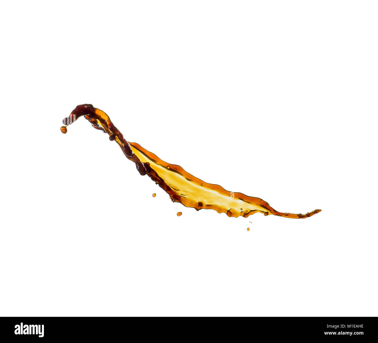 A coffee splash isolated on white background Stock Photo - Alamy
