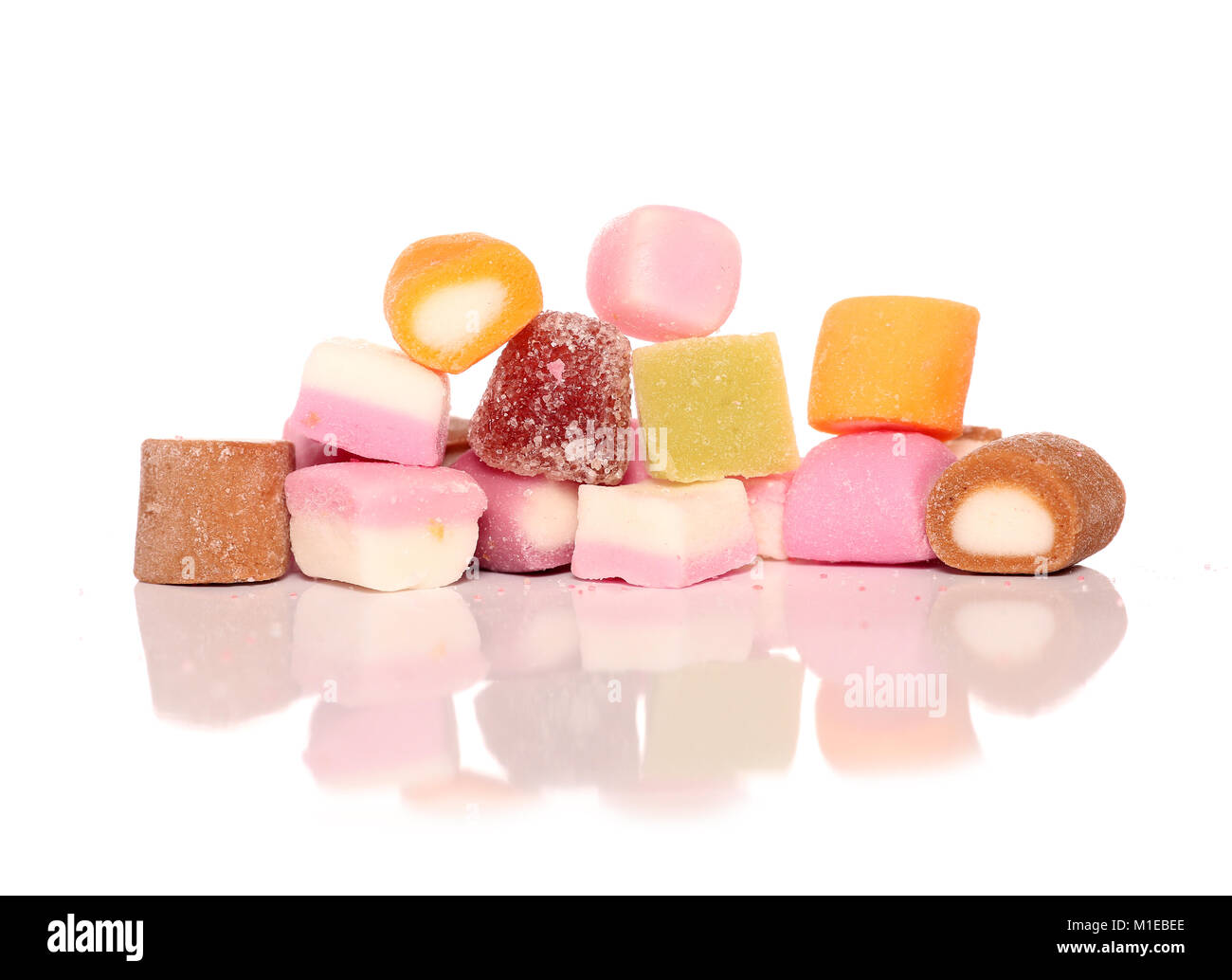 pile of dolly mixture sweets studio cutout Stock Photo
