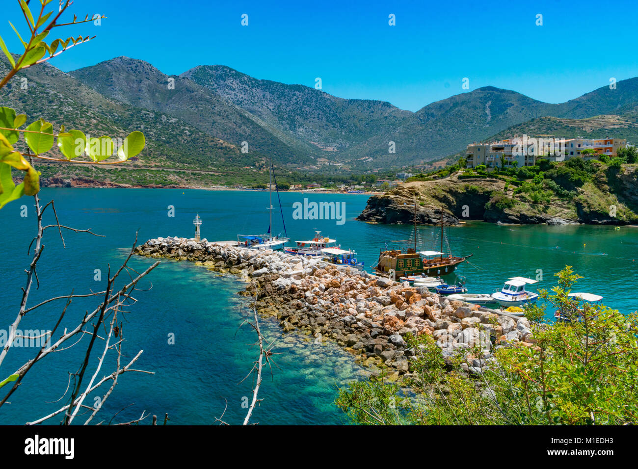 Bali, Crete , Greece, at the harbor of the village. Stock Photo