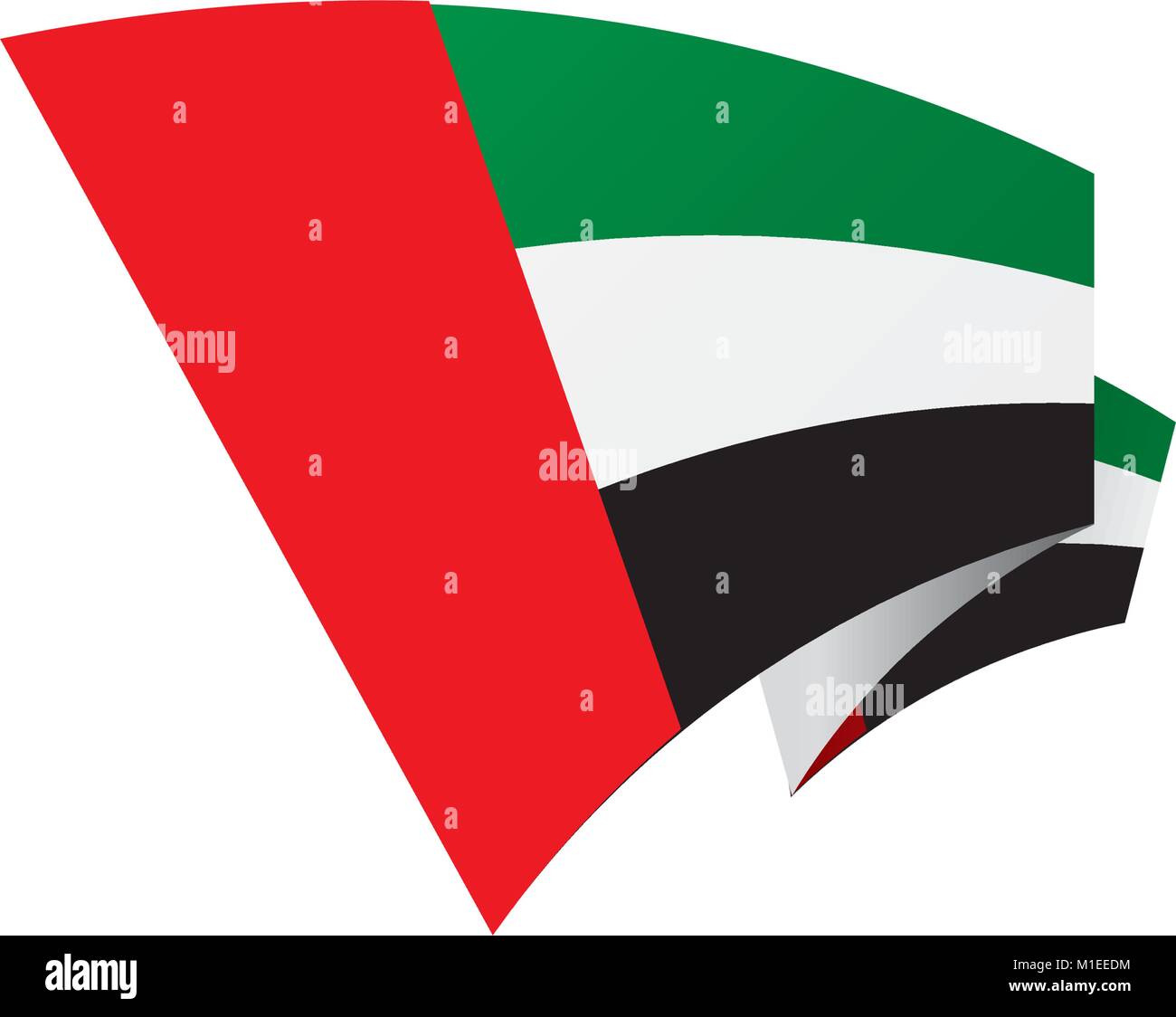Flag united arab emirates flying Stock Vector Images - Alamy