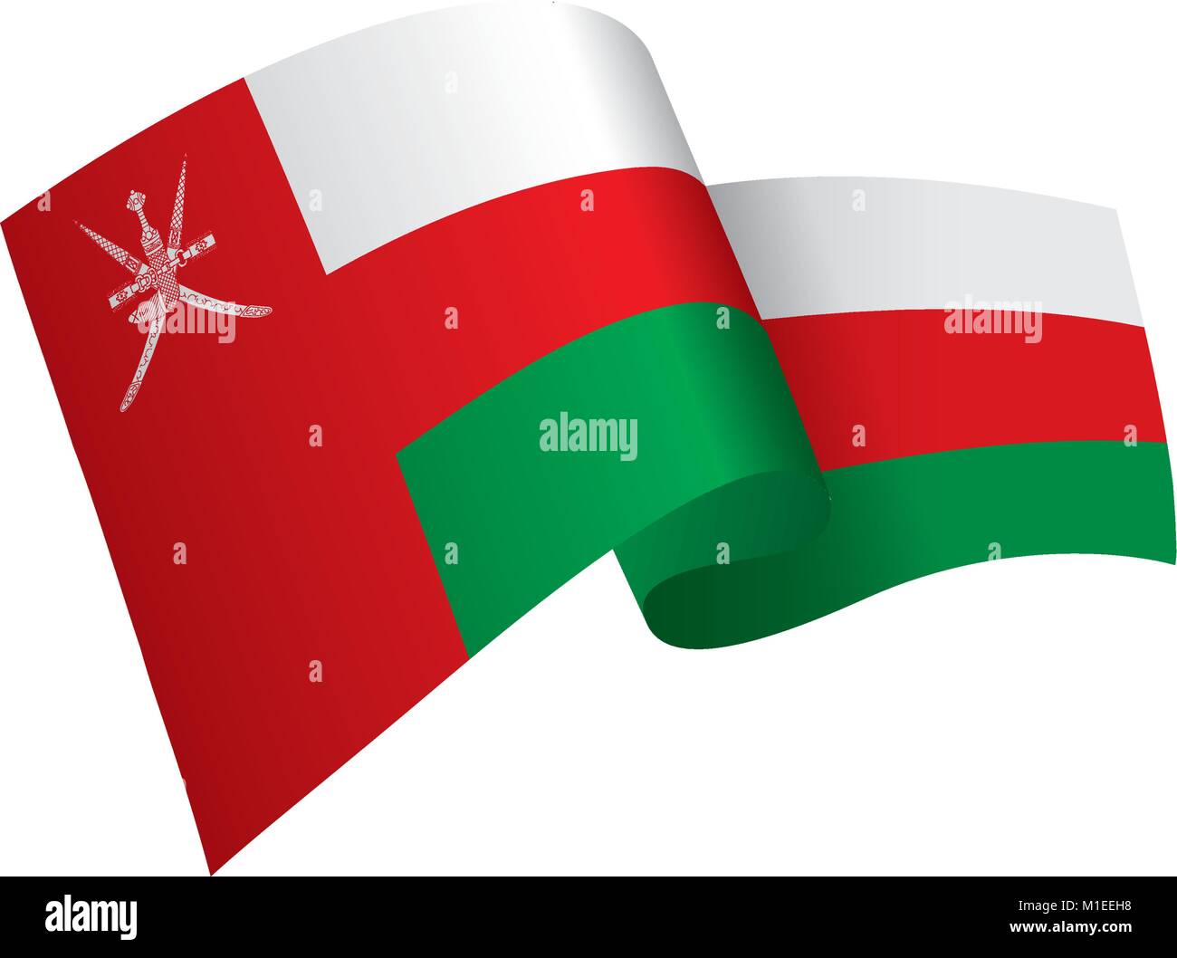 Oman flag, vector illustration Stock Vector Image & Art Alamy