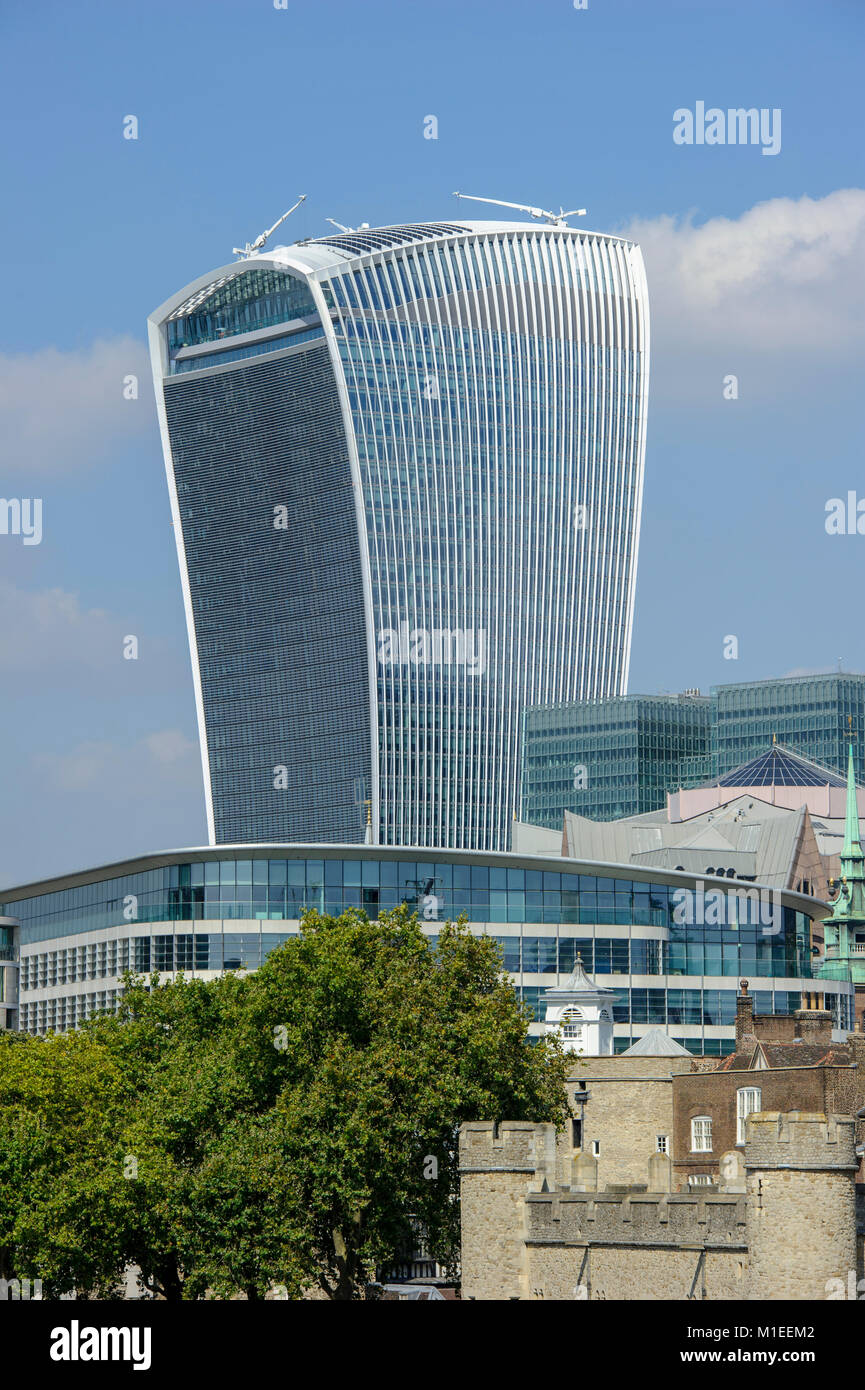 City of London skyline with the 20 Fenchurch building being most prominent. Stock Photo