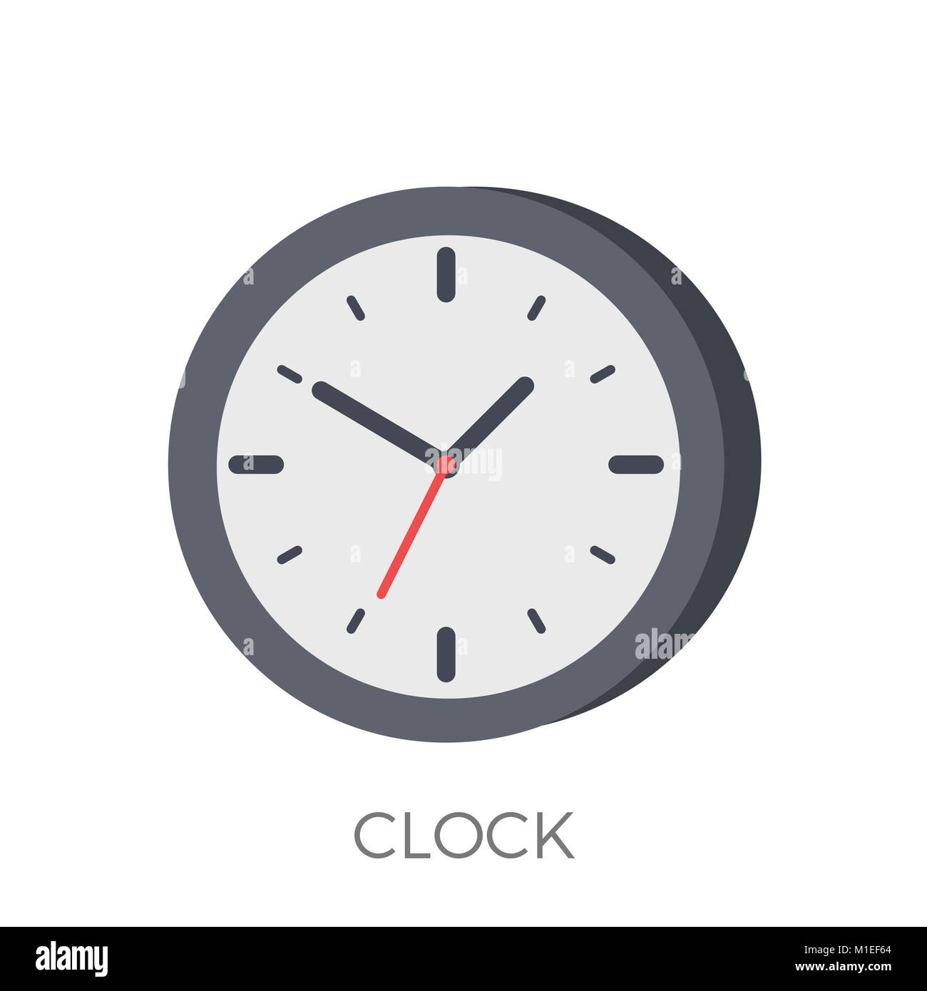 Clock Icon Vector. Isolated on White Background. Trendy Flat Style ...