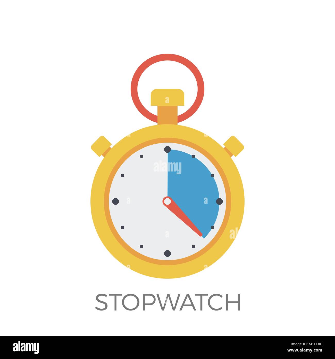 Stopwatch Icon Vector. Isolated on White Background. Trendy Flat Style ...