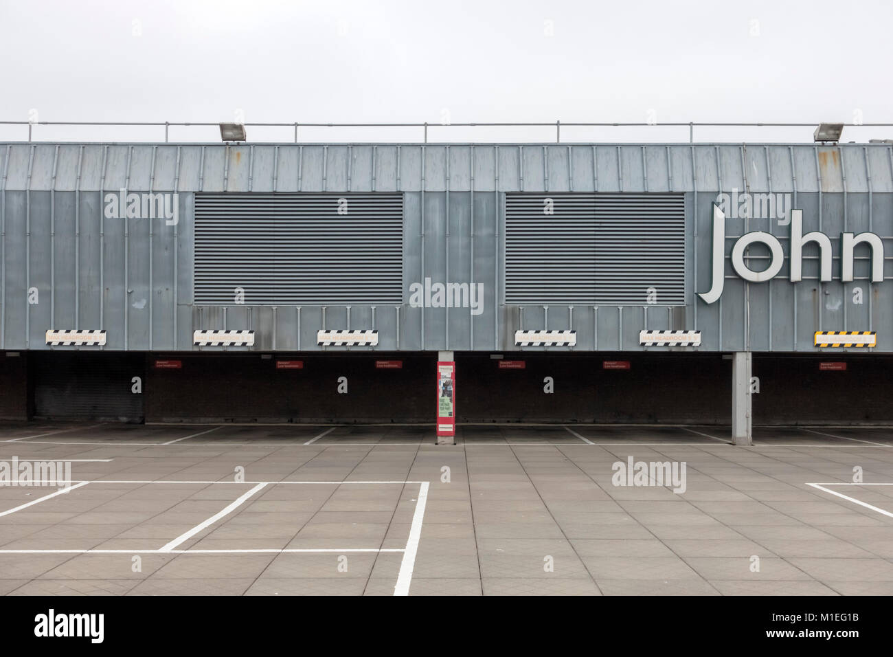 Rooftop car park above Eldon Square shopping centre, Newcastle upon Tyne Stock Photo Alamy