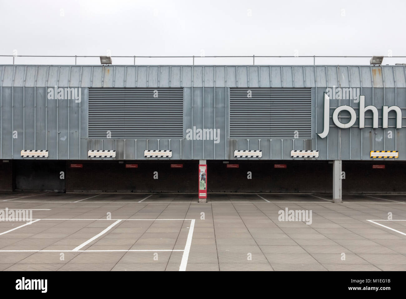 Rooftop car park above Eldon Square shopping centre, Newcastle upon Tyne  Stock Photo - Alamy