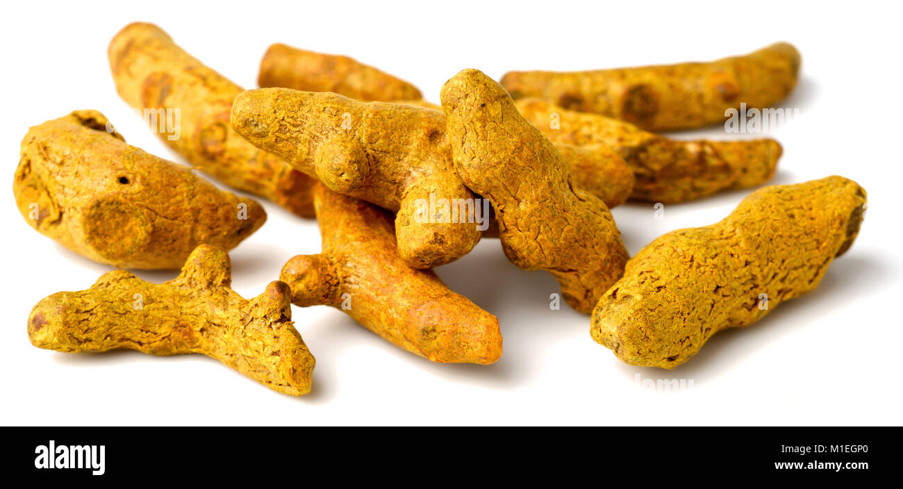 Dried Turmeric Isolated On The White Background Stock Photo Alamy