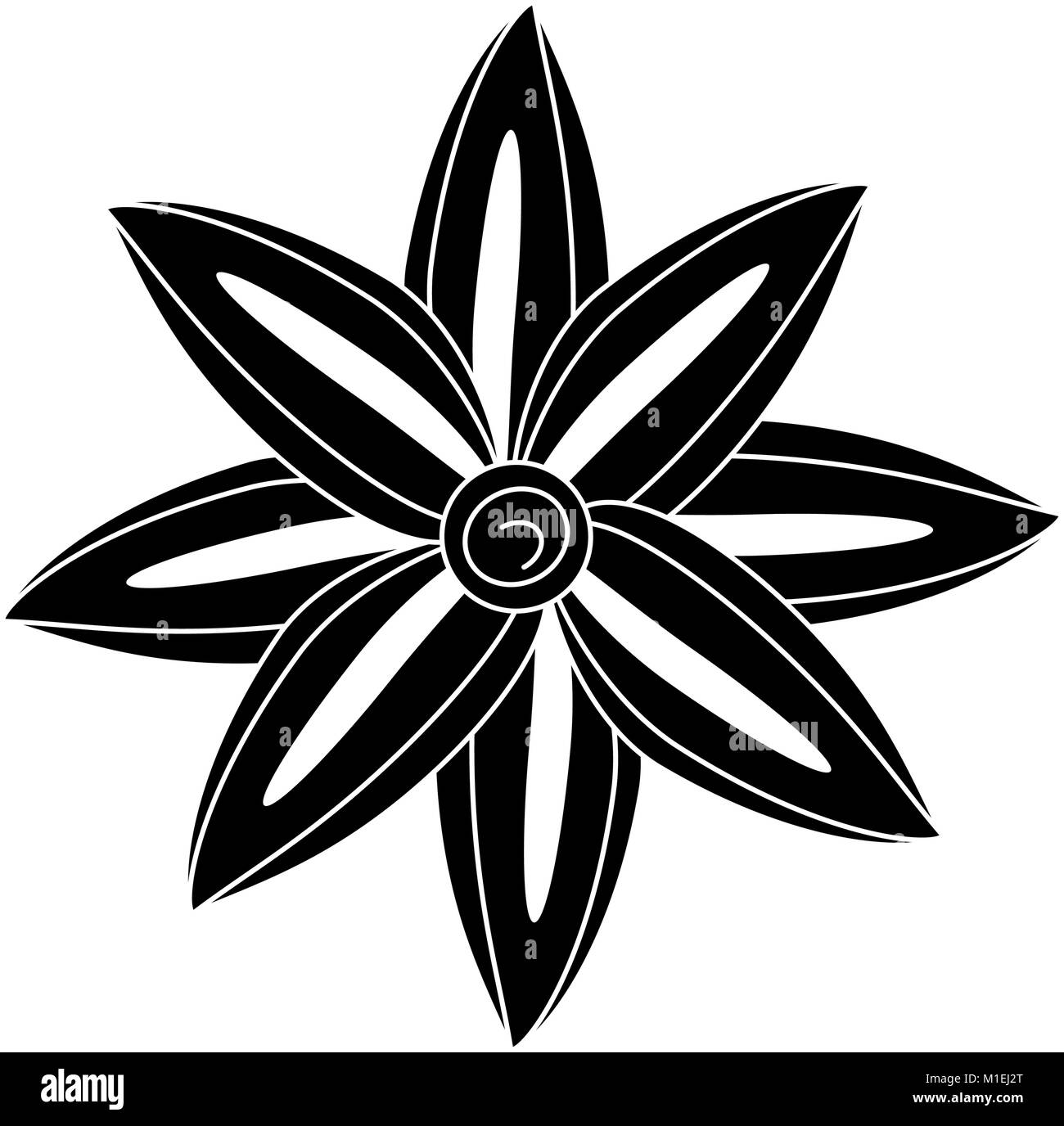 Beautiful flower isolated Stock Vector Image & Art - Alamy